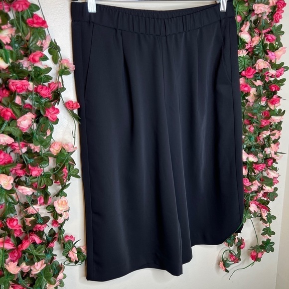 🌹J.Jill Black Gaucho Pants Women’s Medium Flowy Comfort Casual Work Office - Picture 4 of 9